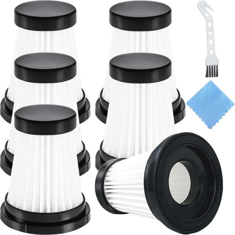 Filtres HEPA Pièces de Rechange pour Moosoo K12 K12 Pro K13 aspirateur sans Fil pour Genius Invictus One 1.0 X7 / 2.0 Accessoires pour aspirateur à Main, 6 filtres HEPA (6 pièces) (1/5)