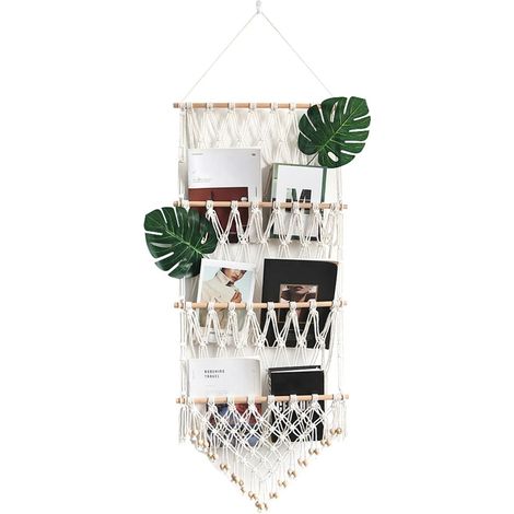 Hamac à Peluches d'Angle Porte-Mural Boho Tissé Hamac à avec Franges Pour Chambre Maison Appartement Chambre Bébé Entrée Fête (1/5)