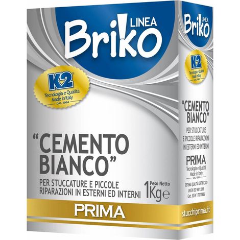 12 x LINEA BRIKO CEMENTO BIANCO DA  1 KG