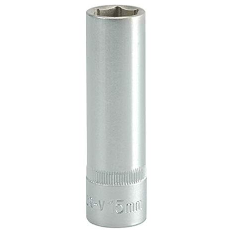 Bussola lunga a 6 punte cromata da 1/2'' 15 mm - YT-1228 (1/4)