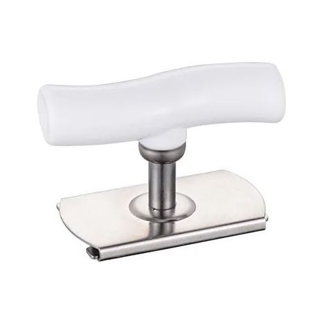 Ouvre-bocal réglable en acier inoxydable, ouvre-couvercle, ouvre-bouteille, accessoires de cuisine, ouvre-boîte 3-9,5 cm (blanc) (1/5)