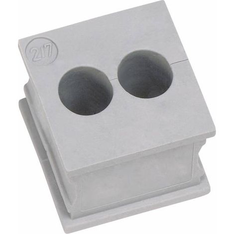 Icotek KT 2/5 Passacavo scanalato Ø (max.) 5 mm Gomma Grigio 1 pz.