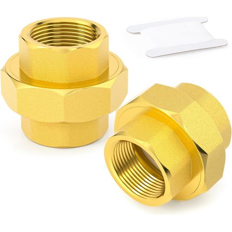 1 pièce raccord en laiton, filetage BSP 1-1/4" de tuyau femelle, adaptateur pour raccordement et extension - 1/2" BSP(2Pcs) (1/5)