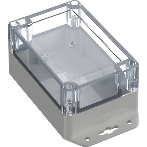 TRU COMPONENTS  TC-10860632 Flansch-Gehäuse 120 x 80 x 60.20  ABS-PC  Lichtgrau 1 St.