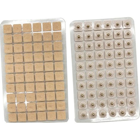 600 pastilles magnétiques pour auriculothérapie, patchs d'acupression auriculaire, billes adhésives pour massage des points d'oreille, lot de 600 pièces (1/5)