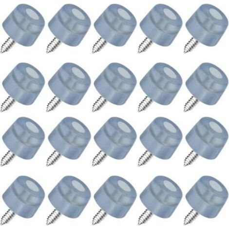 20 patas de goma atornillables para sillas de 20, 18 y 14 mm, antideslizantes, antivibración, con tornillos para muebles, armarios, escritorios, mesas y sofás - Crezuo