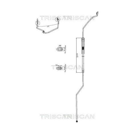 Tuyau hydraulique, direction TRISCAN 8516 29042 VW 1H1 422 893 AB 1H1 422 893 J