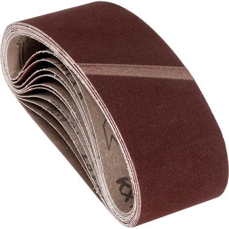 10 Pcs Bandes Abrasives 76mm x 533mm 150 Grain Pour Ponceuse À Bande (1/5)