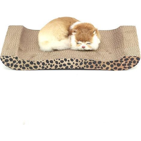 Tapis à griffer incurvé pour chat 48×26,5×5 cm, carton premium résistant (1/5)