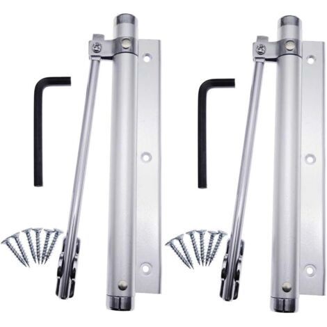 Ferme-Porte à Ressort en Alliage d'aluminium de Porte Closers Ménage réglable Monté en surface Ferme-porte automatique 45kg(2 pièces)