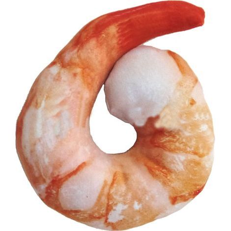 Set mit 2 Katzenspielzeugen in Form einer künstlichen Garnele, quietschendes Katzenspielzeug, Kauspielzeug für Haustiere (1/5)