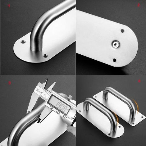 1 Stück Türgriff aus Edelstahl robuster Schiebetürgriff Schiebetürgriff feuerfester Türgriff für den gewerblichen Bereich ovaler Griff 65 mm 200 (1/4)