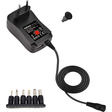 Karma Italiana ACR 628 adaptador e inversor de corriente Interior 30 W Negro