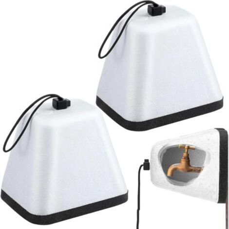 2 Pièces Protege Robinet Extérieur Gel, Protection Robinet Gel, Housse De Robinets Pour L'extérieur, Couvercle Antigel Robinets Double Isolation, Pour Vent Froid, Neige Et Pluie Verglaçante (1/5)