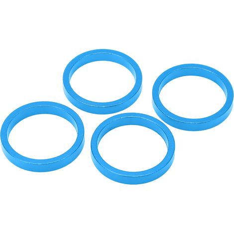 Entretoises de direction en alliage d'aluminium pour VTT et vélo de route, 4 pièces, diamètre 28.6mm, couleur bleu (1/5)