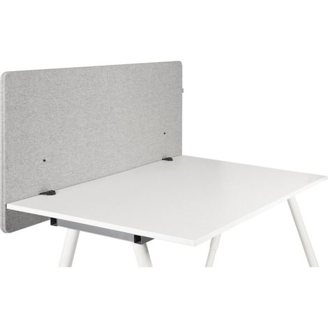 Akustik Tischtrennwand FLEXMIUT D 120 cm hellgrau hjh OFFICE (1/5)