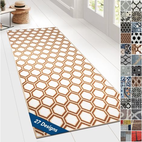 Tapis Ornement Vintage Oriental pour la Cuisine, Le Couloir et Le Salon 80 x 100 cm, Cardiff (1/5)