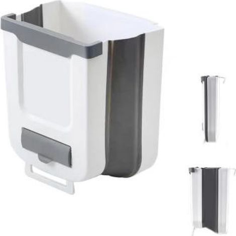 Hängender Küchenabfalleimer, Küchenkomposteimer, 10-Liter-Wandabfalleimer, faltbarer Abfalleimer, Komposteimer, geeignet für Schrank, Büro, Badezimmer, 25 x 18,5 x 28 cm (1/5)