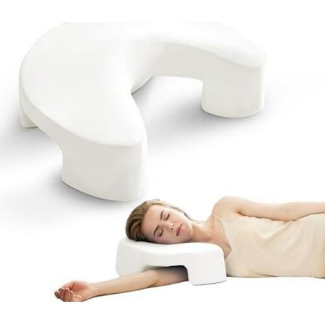 Ergonomic side sleeper pillow with armhole – Orthopedic memory foam neck support pillow for neck and shoulders – Pillow for side, back, and stomach sleepers – Washable cover (1/4)