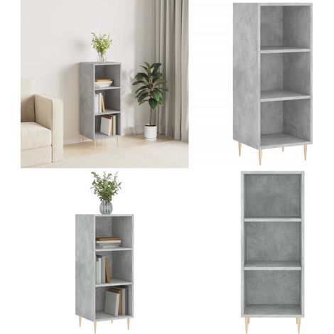 Buffet gris béton 34,5x32,5x90 cm bois d'ingénierie - Buffet - Meuble De Rangement - Armoire - Commode - Mobilier Moderne - Home & Living (1/5)