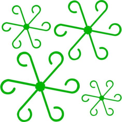 Support Plante - 4 Pièces - Hauteurs 13 5 Cm 11 7 Cm 7 7 Cm 5 7 Cm - Pour Plantes Grimpantes Intérieures Et Extérieures - Réutilisable (1/5)