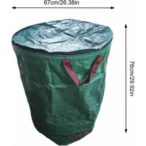 royaluxe - Sac de déchets de jardin réutilisable, grand sac de rangement robuste pour feuilles de jardin, blanc Extérieur (1/4)