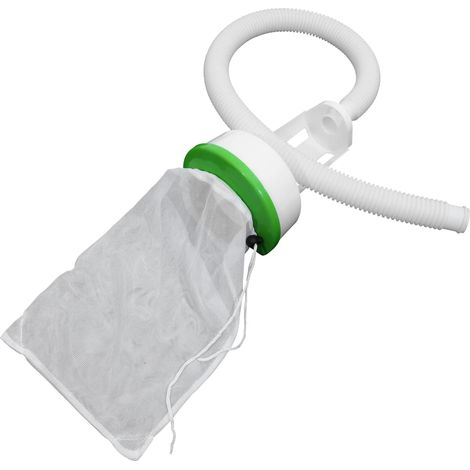 juego de skimmer de piscina con bolsa de malla elástica para la limpieza de la piscina, incluye manguera y conector, y soporte para basura de piscina. (1/5)