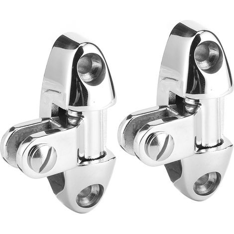 Hinge De Pont - Acier Inoxydable 316 Marine - Rotation 180° - Pour Toit Bimini - Lot De 2 (1/5)