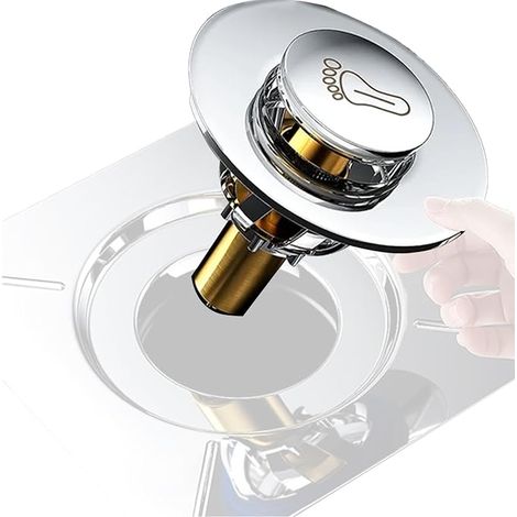 2pcs Drain de douche carré, bouchon pour canalisation de salle de bain,Drain de sol escamotable pour salle de bain à couvercle carré (1/5)