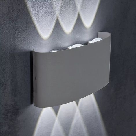 Applique LED grigio 16W Doppia Luce IP65 per Esterni 6500k
