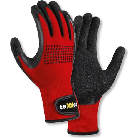 Nylon-Montagehandschuhe 24268 Gr.8 schwarze Latexbeschichtung (1/4)