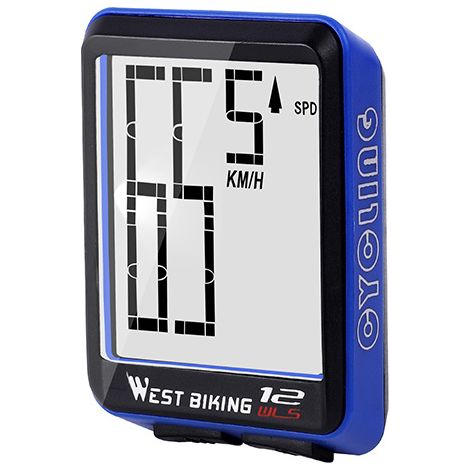 Compteur de vélo avec de Nombreuses Fonctions  Compteur de vélo pour débutants  Facile à Utiliser avec de Grandes Touches et Une présentation Claire-bleu