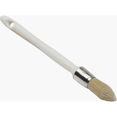 Pinceau rond manche en ABS blanc Savy 18mm