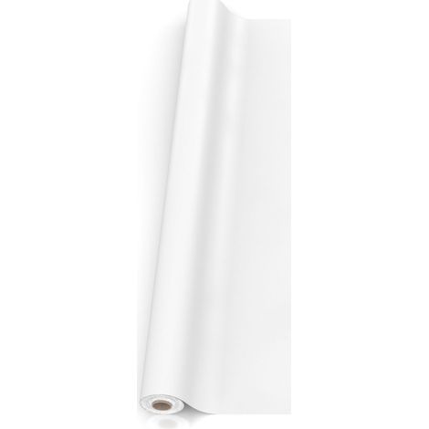 Nappe en Toile cirée, Lavable, pour Table de Jardin, extérieur et intérieur, Bord coupé, Blanche, 140 x 140 cm (1/5)