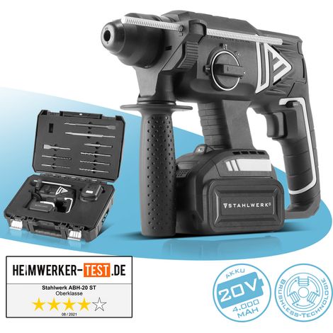STAHLWERK Marteau perforateur sans fil ABH-20ST Brushless 20V/4Ah 0 - 1350 min-1 SDS-plus (1/5)