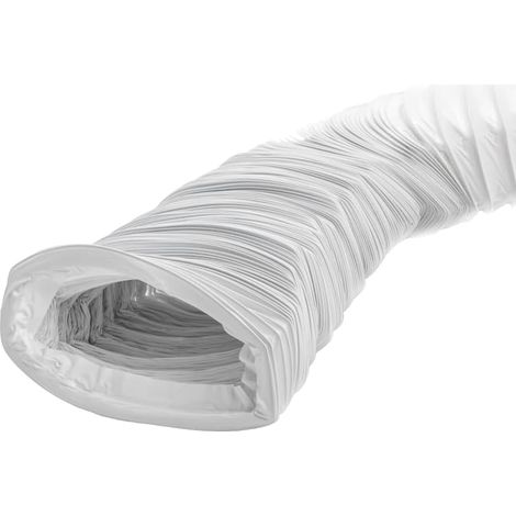 1 Tuyau d'évacuation PVC 6m, Flexible 220x55mm, Pour sèche-linge, Hotte, Climatisation