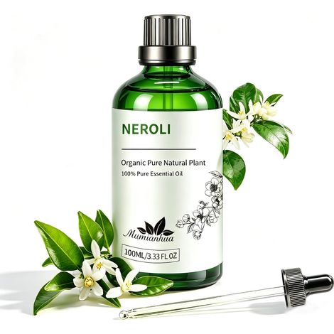 Huile Essentielle De Néroli 100ML, 100% Pure pour Peau, Cheveux,Diffuseur (1/5)