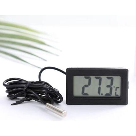 2 Pièces Thermomètre Frigo Digital, Sonde Temperature Numérique avec Écran LCD, Thermomètre Température avec Sonde de Température Capteur Testeur pour Réfrigérateur Congélateur Aquarium