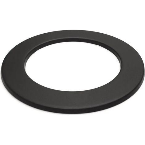 Rosace murale pour conduit de cheminée et tuyau de poêle, 150 mm, couleur noire, épaisseur 5 cm, modèle Raik Basic, pièce de fixation murale pour installation de chauffage (1/5)
