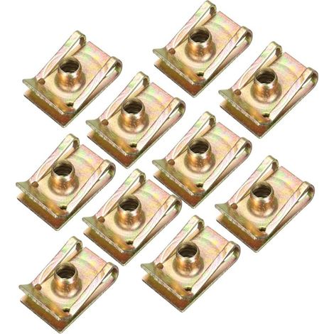 JenNiFer 10Pcs M6 6Mm Sportbike Carénage Spire Vitesse Clips Pince Fixation Vis Écrous Kits pour Moto Voiture