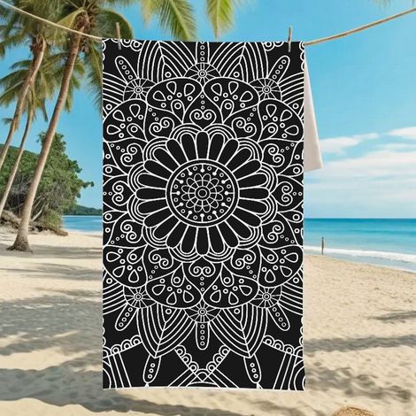 Strandtuch, ultrafeines, saugfähiges Strandtuch aus Fasern, bedrucktes Handtuch, Strandmatte