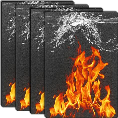 4 Pièces Tapis de Protection Thermique en Feutre de Carbone 30 x 20 cm Tapis de Protection Contre Le feu Matériaux résistants (1/5)