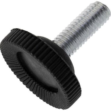 Un ensemble de 10 pieds de meubles réglables à vis M8 29 mm - hauteur 32 mm - matériau plastique - noir - compatibles avec canapés, bureaux, téléviseurs, etc. (1/5)