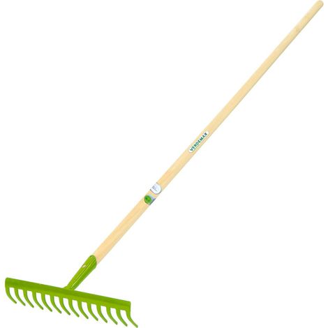 Rastrello per Giardinaggio 14 Denti con Manico in Legno Rama (1/2)