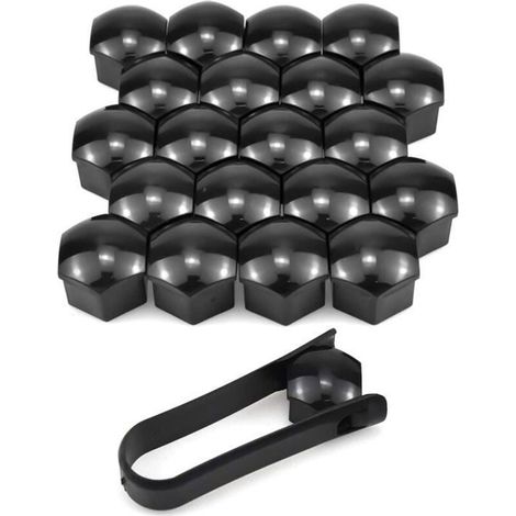 Cache Ecrou 19 mm, 20 Pièces 19mm Boulon Ecrou Couvre, Capuchons Protection Hexagonal pour écrous De Roue, Cache Boulon Universels