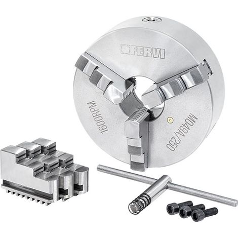 Fervi M049A/250 Mandrino a 3+3 griffe autocentrante di precisione per tornio (1/3)