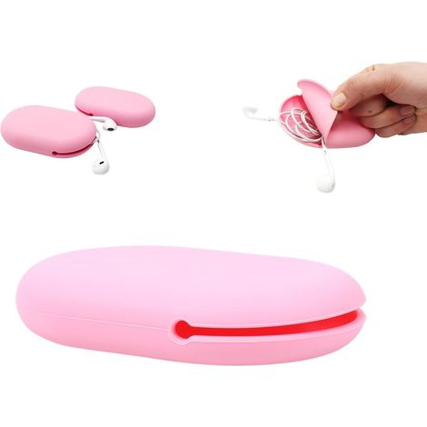 Pochette de Rangement en Silicone pour Câble de Données et Écouteurs, Étui Portable Anti-déformation pour Paquet à Dos et Bagages, Accessoire Pratique et Léger (1/5)