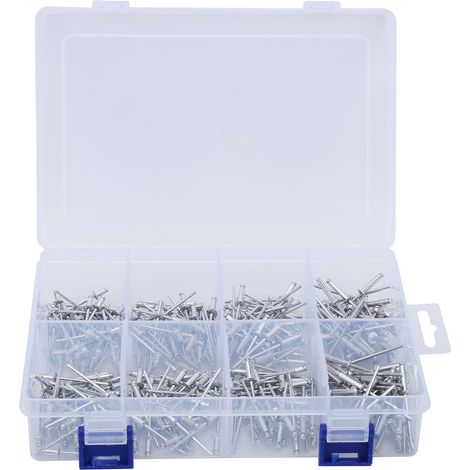 Lot de 320 rivets aveugles tête bombée, clous de fixation en alliage d'aluminium haute dureté, outillage pour bricolage et fixation (1/5)