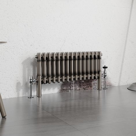 Warmehaus Traditional Radiator Raw Metal 300x605mm Double Column (1/5)