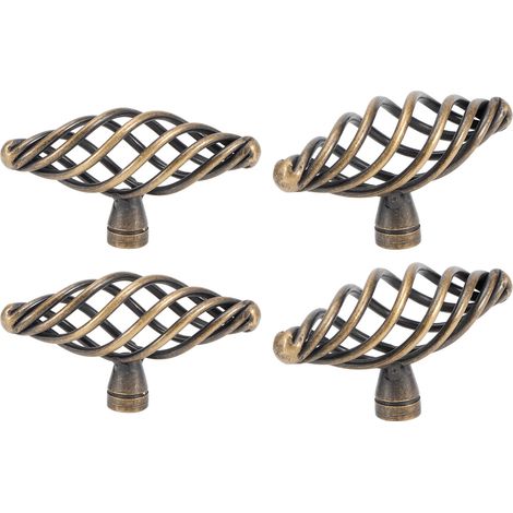 Lot de 4 poignées de porte en alliage de zinc antique, boutons de tirage pour placard, armoire, tiroir, accessoire de quincaillerie (1/5)